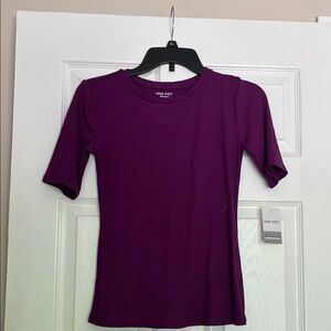 Nine West Deep Purple Long Sleeve Tee